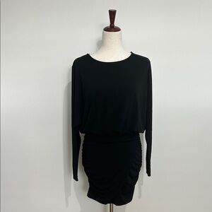 Velvet by Graham & Spencer Black Long Sleeve Addy Black Dress Size Small